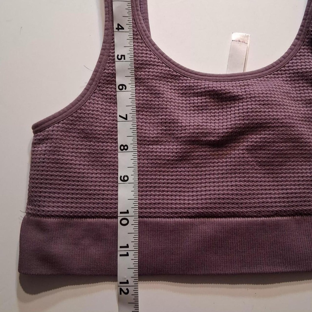 Womens Victoria's Secret PINK purple waffle knit sports bra - Picture 7 of 7